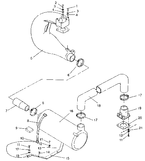 EXHAUST SYSTEM SL 650 STD B954358 (4932923292B004)