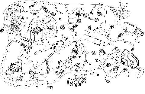 WIRE HARNESS AND RELATED (SER # 300100 AND BELOW) [303826]