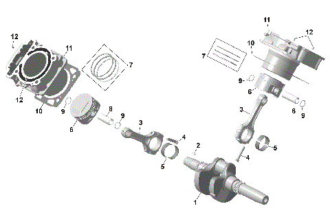 01- ROTAX - Crankshaft, Pistons and Cylinder