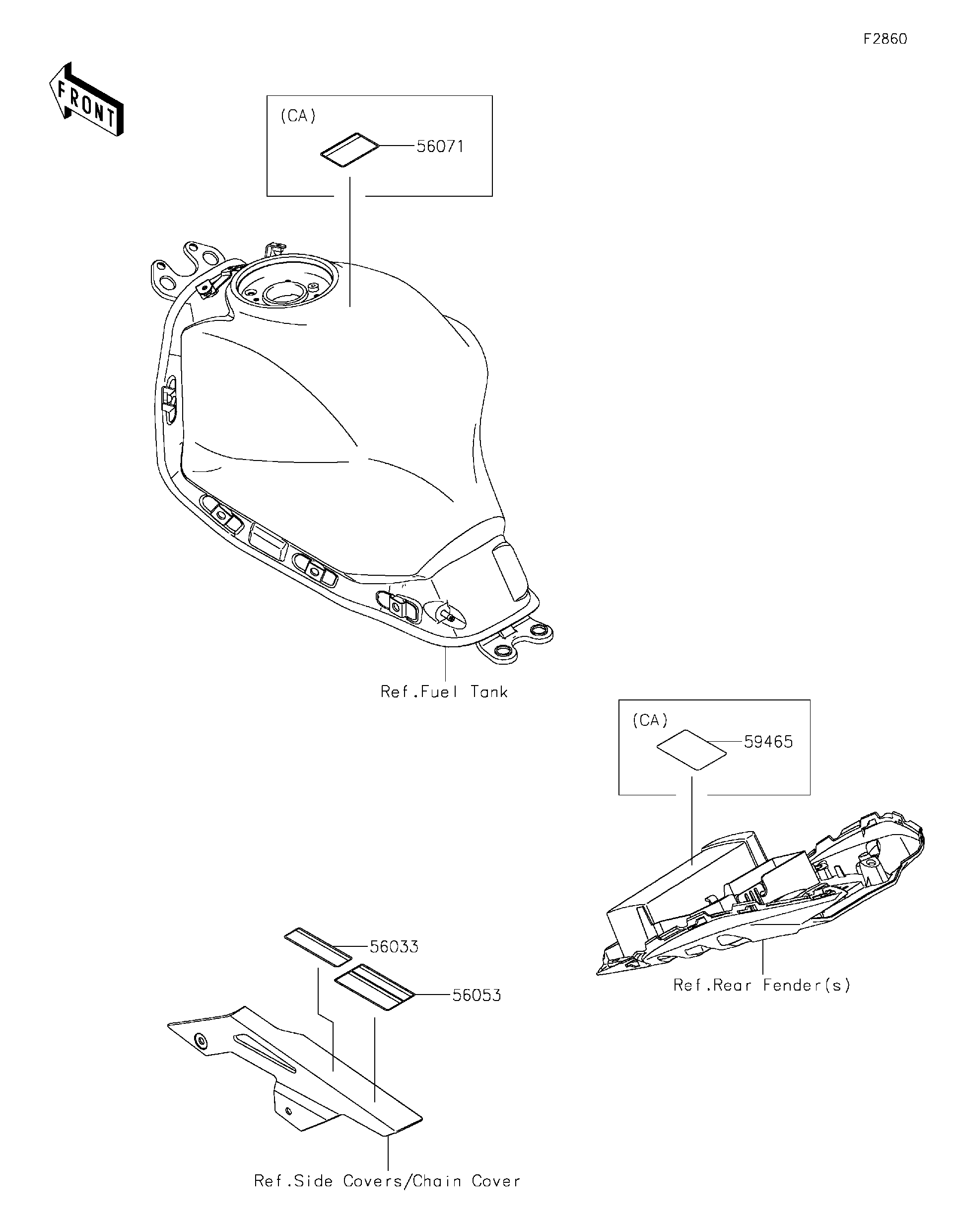 2019 Kawasaki NINJA® 650 (EX650JKF) Labels Motorcycles Parts