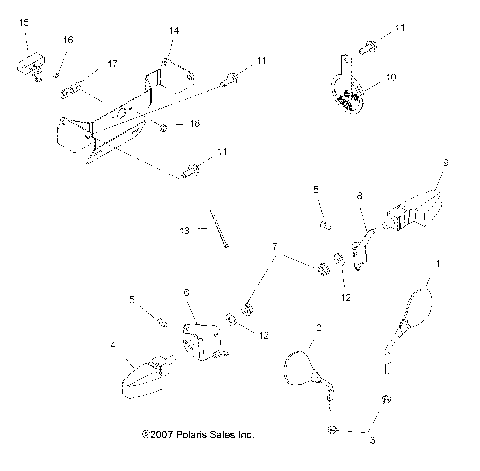 ELECTRICAL, TURN SIGNALS, HORN and MIRRORS - A08DN76FC (49ATVTURNSIG08SPTRG800I)