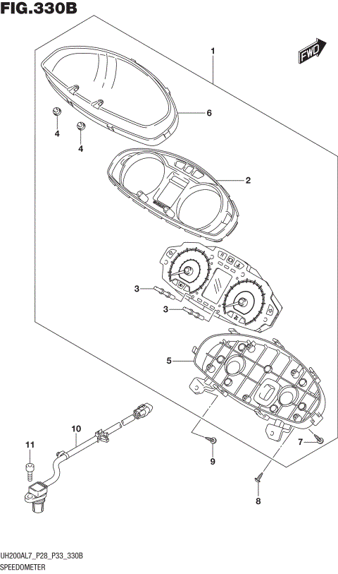SPEEDOMETER (UH200AL7 P33)