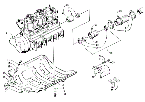 ENGINE AND RELATED ASSEMBLY