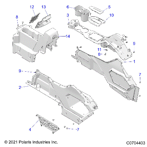 BODY, CENTER CONSOLE - Z21R4F92AH/BH (C0704403)