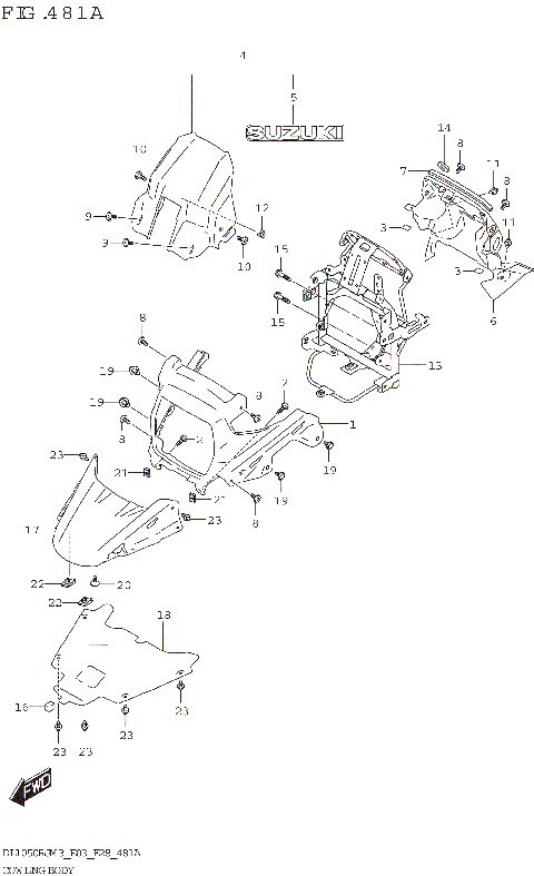 COWLING BODY (DL1050RR)