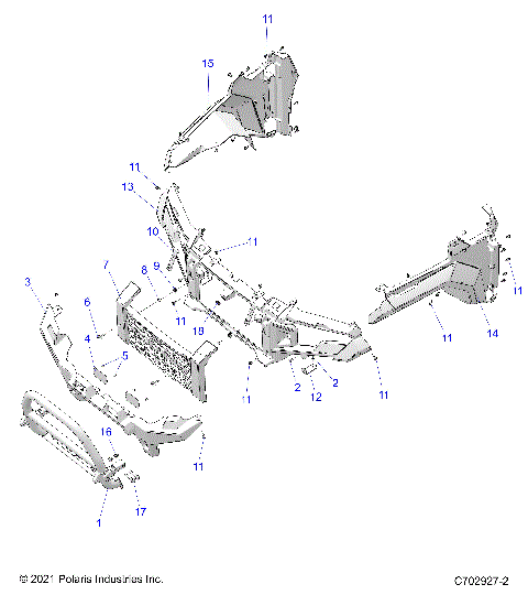 BODY, FRONT BUMPER, FASCIA, GRILLE, AND FLARES - G24G2K99A/99B (C702927)