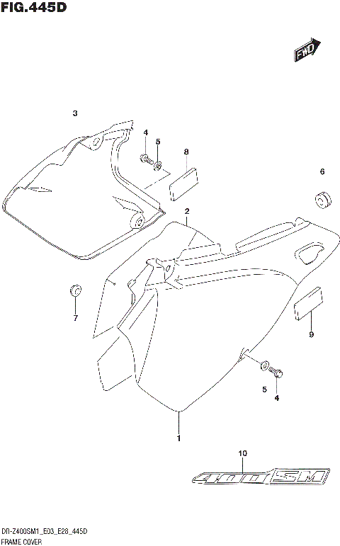 FRAME COVER (DR-Z400SM:E33)
