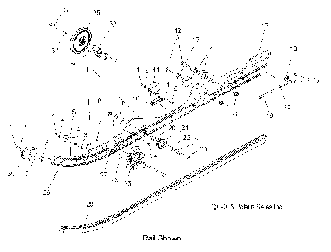SUSPENSION, RAIL MOUNTING - S09PR7FS/FE (49SNOWSUSPRAIL09TRBOSB)