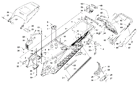 TUNNEL, REAR BUMPER, AND SNOWFLAP ASSEMBLY [104117]