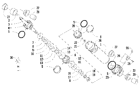 REAR SUSPENSION REAR ARM SHOCK ABSORBER [91094]