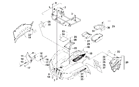 FRONT RACK, BODY PANEL, AND HEADLIGHT ASSEMBLIES [300320]