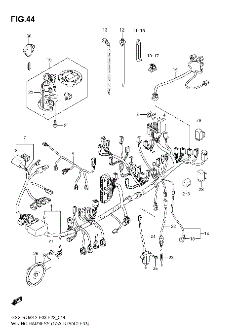WIRING HARNESS (GSX-R750 L2 E33)