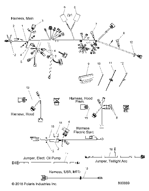 ELECTRICAL, WIRE HARNESS - S19DDL6PS/PEM ALL OPTIONS (600889)
