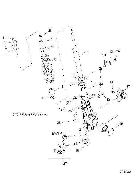 SUSPENSION, FRONT STRUT - R18RMA57B1/B9/L1/E57BV/N4 (701930)