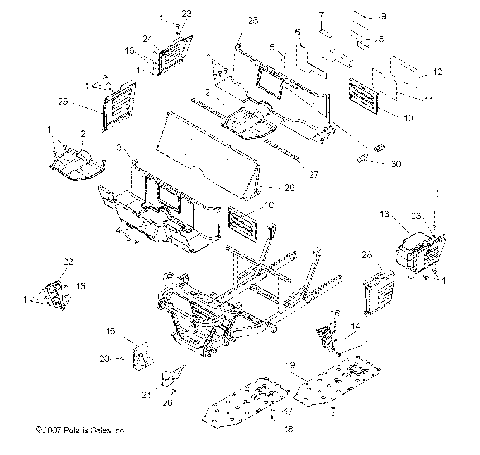 BODY, FLOOR and FENDERS - R08WH68AG/AH/AK/AR (49RGRMOLDINGS08CREW)
