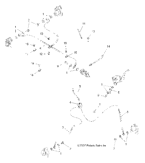 BRAKES, BRAKE LINES - A09DN76AB/AL/AY (49ATVBRAKELINE08SPX25)