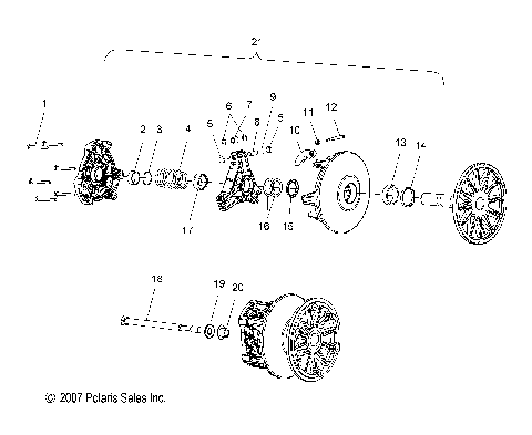 DRIVE TRAIN, CLUTCH, PRIMARY - S12PU7ESL/EEL (49SNOWDRIVECLUTCH08IQTRBO)