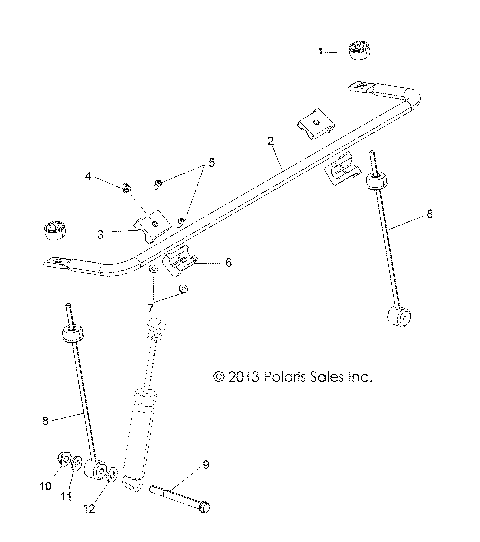 SUSPENSION, STABILIZER BAR, FRONT - R13VH76AC/AD/AN/AS/EAI (49RGRSTABILIZERFRT13RZR)