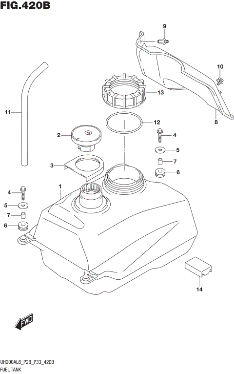 FUEL TANK (UH200AL8 P33)