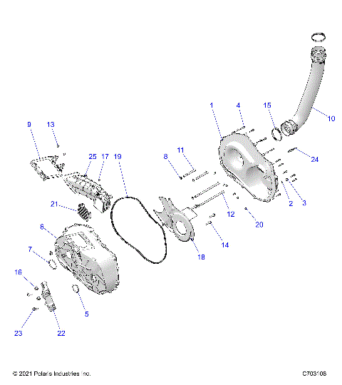 DRIVE TRAIN, CLUTCH COVER AND DUCTING - Z24NEC99AM/BM (C703108)