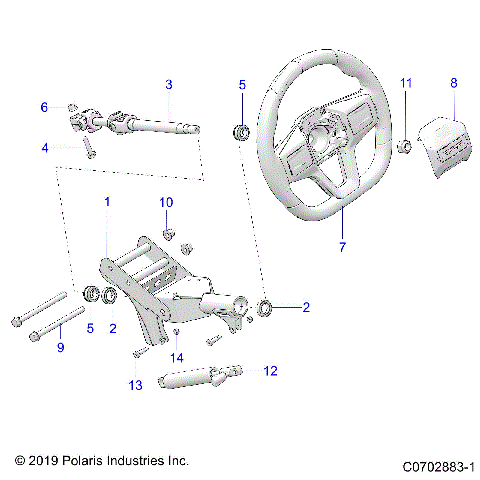 STEERING, UPPER, STANDARD - Z21RAF92AH/BH (C0702883-1)