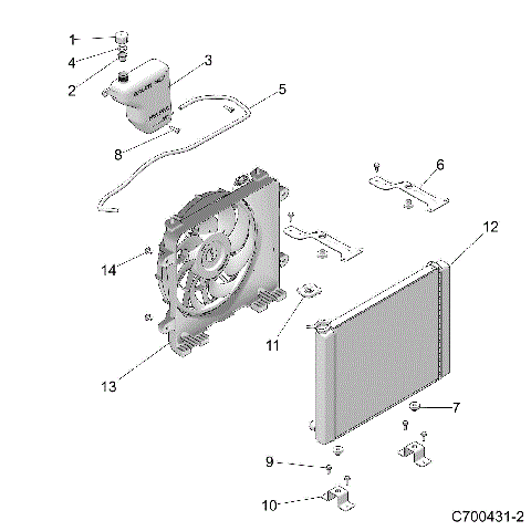 ENGINE, COOLING, RADIATOR - D19BBPD4B4/BAPD4B4 (C700431-2)
