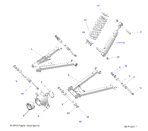 SUSPENSION, REAR, CONTROL ARMS & SHOCK