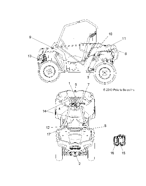 BODY, DECALS - A14BH33AJ (49ATVDECAL14325)