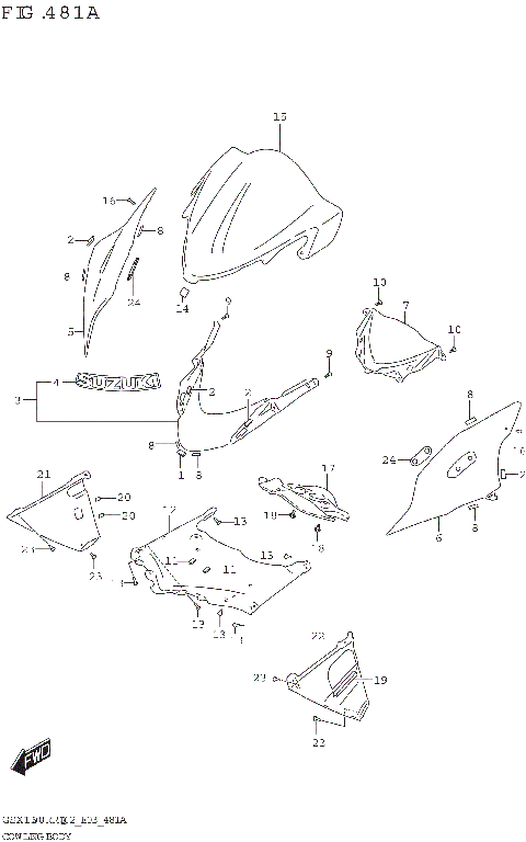 COWLING BODY (GSX1300RRQ)