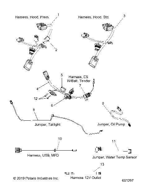 ELECTRICAL, JUMPERS/WIRE HARNESS - S21EDE8RS ALL OPTIONS (601367)