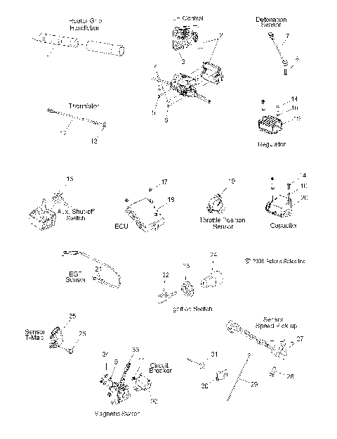 ELECTRICAL, SWITCHES, SENSORS and COMPONENTS - S10PK6HSA/HSL/HEA/PM6HSA/HSL (49SNOWELECT10600RMK)