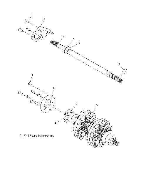 DRIVE TRAIN, JACKSHAFT and DRIVESHAFT - S16DR8 ALL OPTIONS (49SNOWDRIVETRAIN16PROS)