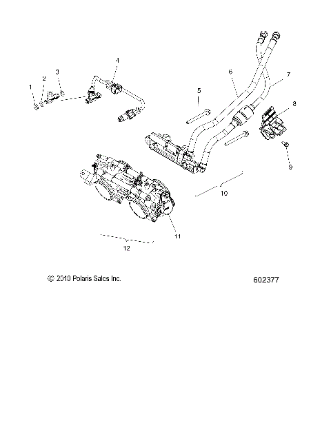 FUEL SYSTEM, RAIL, LINES and THROTTLE BODY - S12CK6/CM6 ALL OPTIONS (602377)