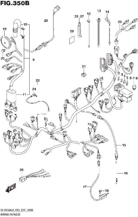 WIRING HARNESS (DL1000AL8 E28)