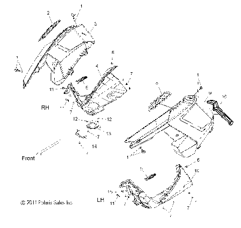 BODY, FENDERS and SIDE PANELS - S12BS8/BC8 ALL OPTIONS (49SNOWFENDERS12PR)