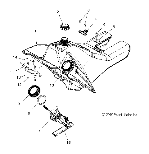 FUEL SYSTEM, FUEL TANK ASM. - S11BF6NS/BD6NS ALL OPTIONS (49SNOWFUEL11600PRO)