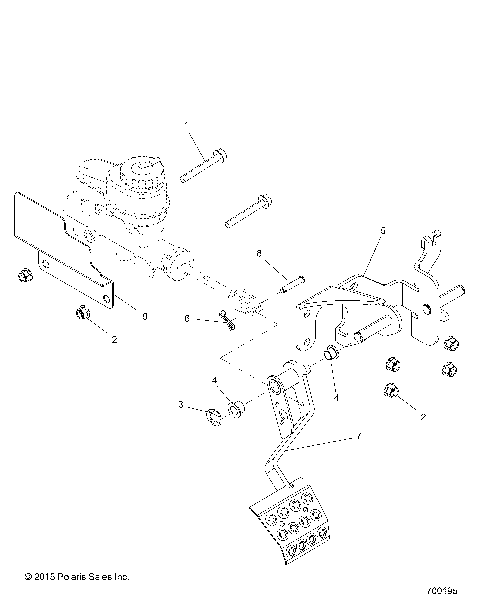 BRAKES, PEDAL and MASTER CYLINDER MOUNTING - R15RUAD1AA (700195)