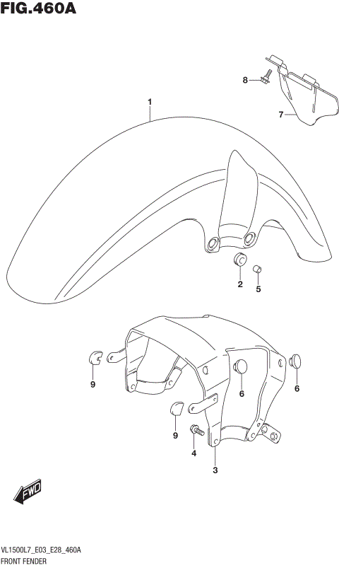 FRONT FENDER (VL1500BL7 E03)