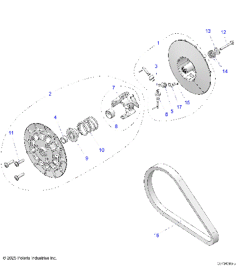 DRIVE TRAIN, SECONDARY CLUTCH - A26SDZ57AB (C0704298-3)