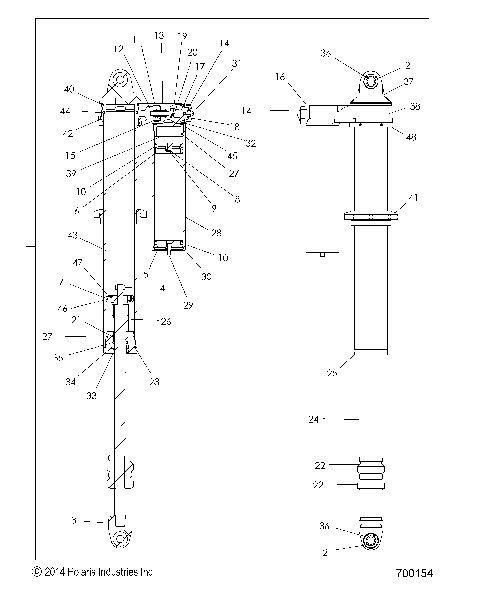 SUSPENSION, REAR SHOCK - Z16VDM99AM (700154)