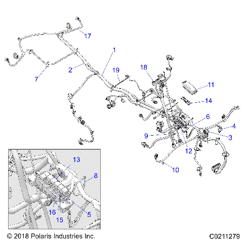 ELECTRICAL, MAIN WIRE HARNESS - A20SHD57A9 (C0211279)