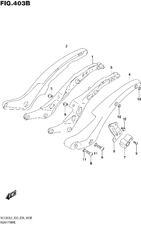 REAR FRAME (VL1500BL8 E28)