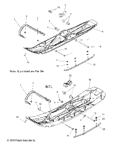 STEERING, SKI ASM. - S15CS5BSL/BEL (49SNOWSKIASM15550VOY)