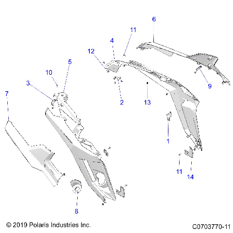 BODY, REAR FENDERS - Z21RAF92AH/BH (C0703770-11)