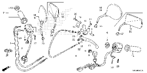 HANDLE LEVER@SWITCH@CABLE