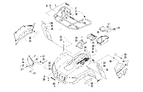 FRONT RACK, BODY PANEL, AND HEADLIGHT ASSEMBLIES [90289]