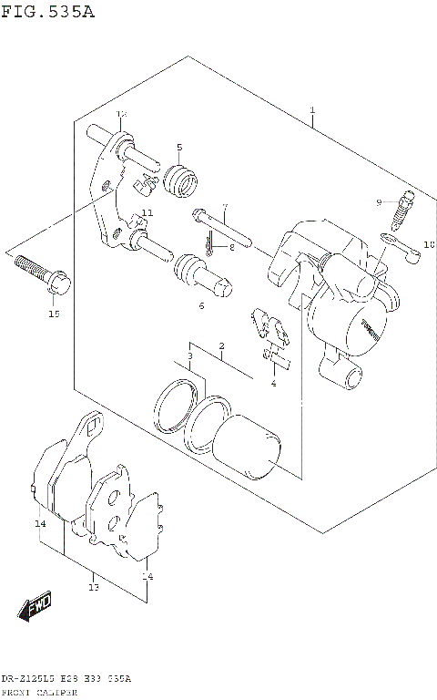 FRONT CALIPER (DR-Z125LL5 E28)