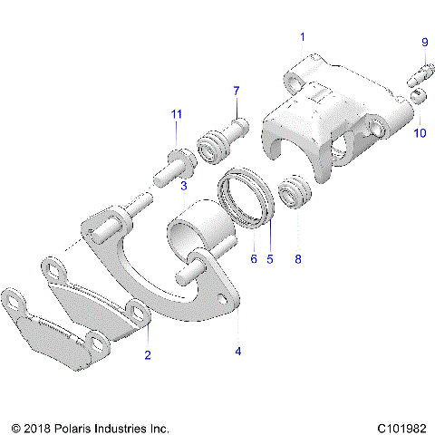 BRAKES, REAR CALIPER - A23SVE95PK (C101982)