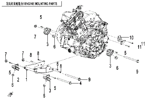 ENGINE MOUNTING PARTS