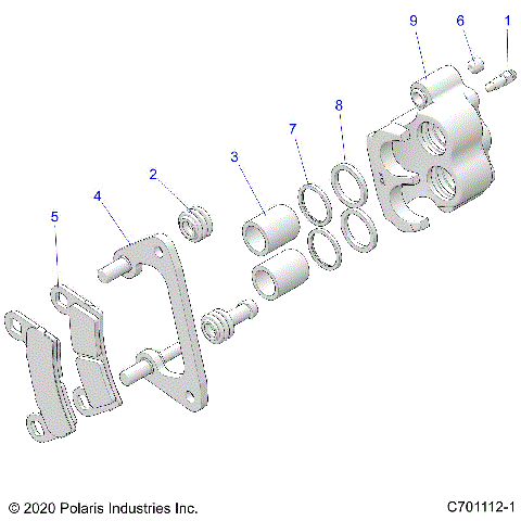 BRAKES, FRONT CALIPER - Z20CHA57P2 (C701112-1)